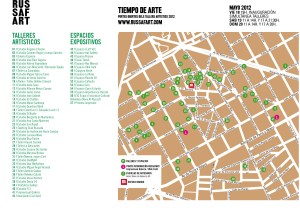 Mapa talleres artísticos y espacios expositivos